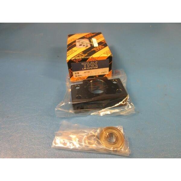 THK AF12, Support Unit, Side Square w NTN 6000Z Single Row Deep Groove Bearing #1 image